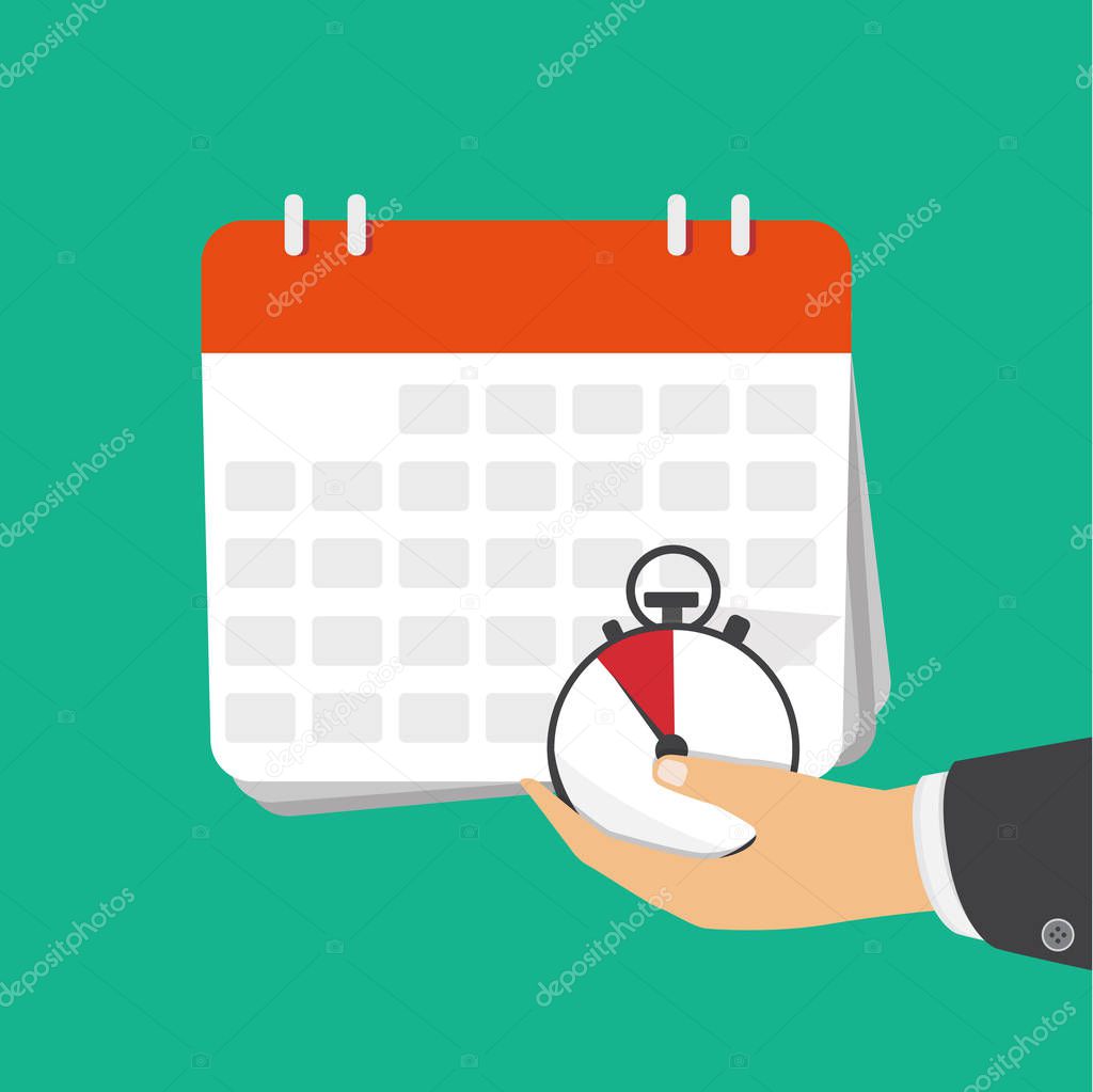 Uhr und Kalender als Symbol für Zuverlässigkeit